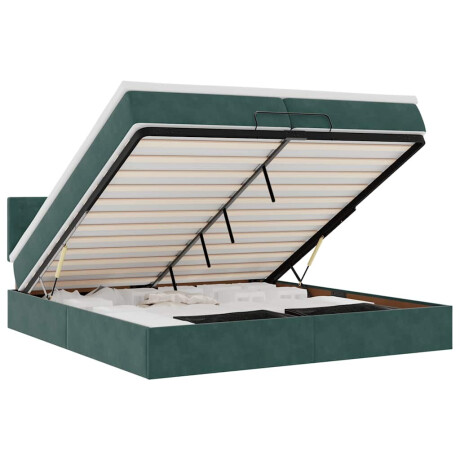 vidaXL Ottoman bed met matrassen en LED's 200x200cm fluweel afbeelding2 - 1