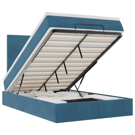 vidaXL Ottoman bed met matrassen en LED's 120x200cm fluweel afbeelding2 - 1