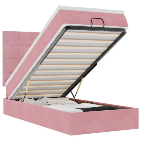 vidaXL Ottoman bed met matrassen en LED's 80x200cm fluweel roze afbeelding2 - 1