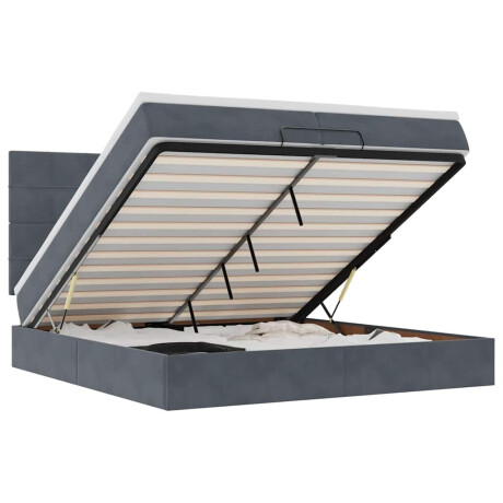 vidaXL Ottoman bed met matrassen en LED's 200x200cm fluweel afbeelding2 - 1