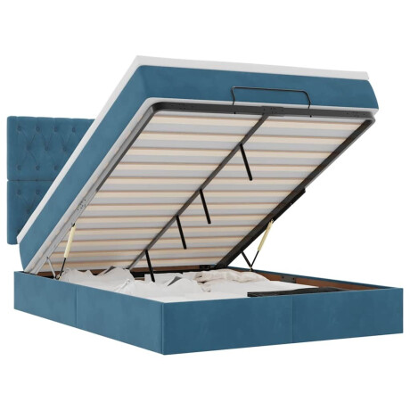 vidaXL Ottoman bed met matrassen en LED's 140x200cm fluweel afbeelding2 - 1