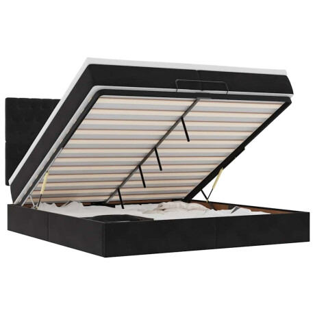 vidaXL Ottoman bed met matrassen en LED's 200x200cm fluweel zwart afbeelding2 - 1