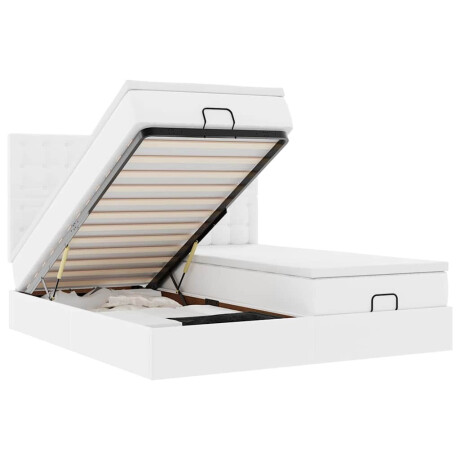 vidaXL Ottoman bed met matrassen en LED's 200x200cm kunstleer afbeelding2 - 1
