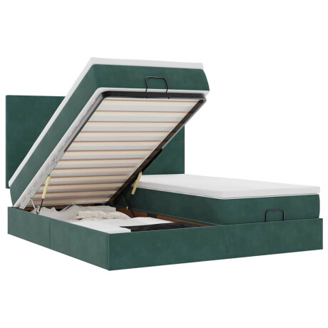 vidaXL Ottoman bed met matrassen en LED's 180x200cm fluweel afbeelding2 - 1