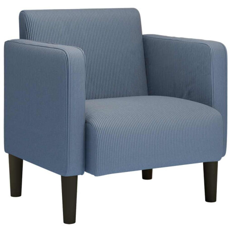 vidaXL Fauteuil met armleuningen 54 cm corduroy stof blauw afbeelding2 - 1