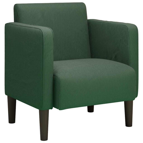 vidaXL Fauteuil met armleuningen 54 cm corduroy stof donkergroen afbeelding2 - 1