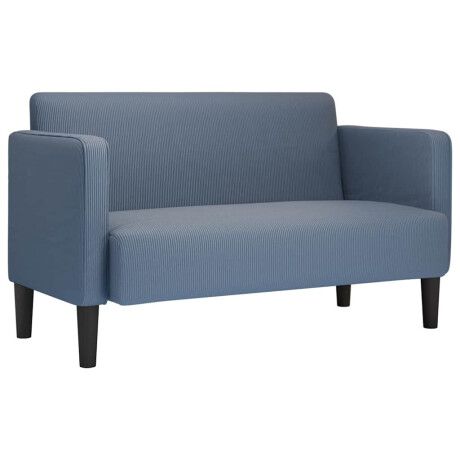 vidaXL Loveseat bank 109 cm corduroy stof blauw afbeelding2 - 1