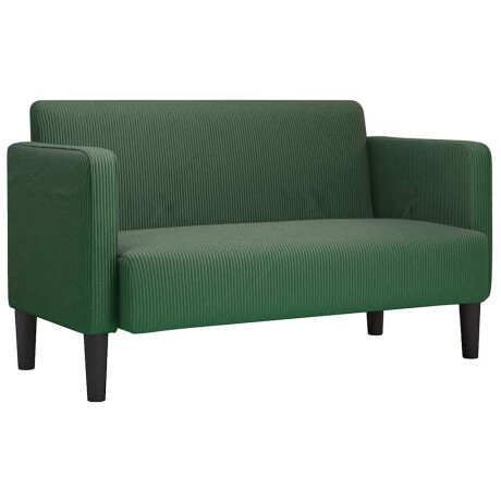 vidaXL Loveseat bank 109 cm corduroy stof donkergroen afbeelding2 - 1