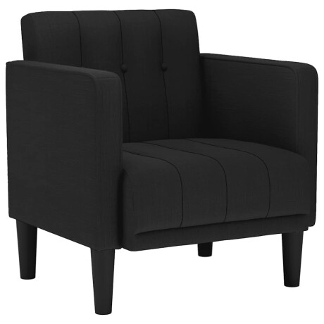 vidaXL Fauteuil met armleuningen Zwart 53 cm Stof afbeelding2 - 1