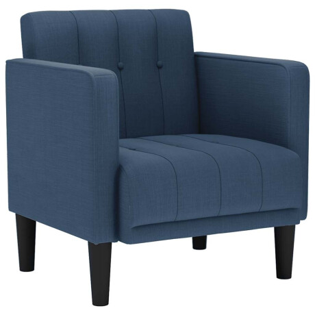 vidaXL Fauteuil met armleuningen Blauw 53 cm Stof afbeelding2 - 1
