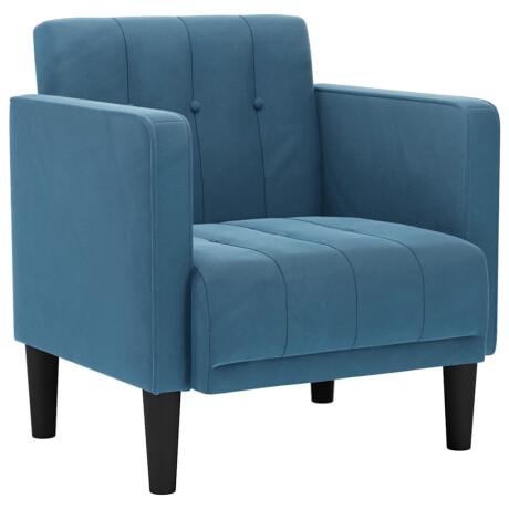 vidaXL Fauteuil met armleuningen Blauw 53 cm Fluweel afbeelding2 - 1