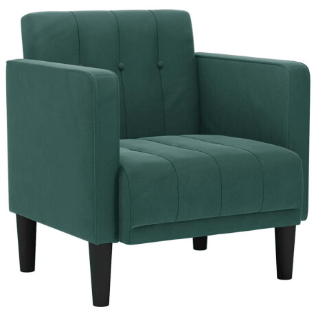 vidaXL Fauteuil met armleuningen donkergroen 53 cm fluweel afbeelding2 - 1