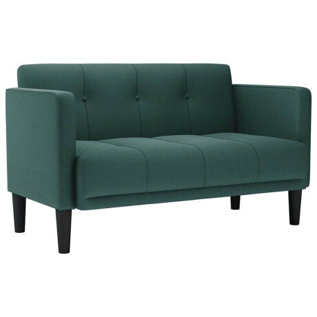 vidaXL Loveseat Bank Donkergroen 111 cm Stof afbeelding2 - 1
