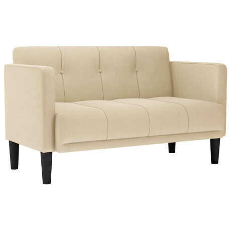 vidaXL Loveseat Bank Crème 111 cm Stof afbeelding2 - 1