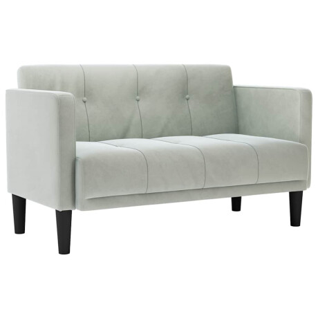 vidaXL Loveseat bank lichtgrijs 111 cm fluweel afbeelding2 - 1