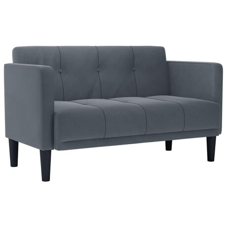 vidaXL Loveseat bank donkergrijs 111 cm fluweel afbeelding2 - 1