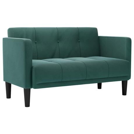 vidaXL Loveseat bank donkergroen 111 cm fluweel afbeelding2 - 1