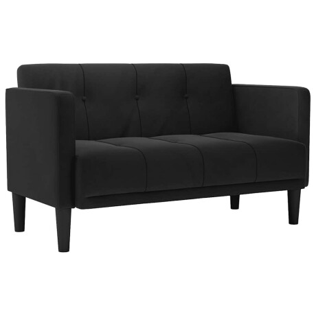 vidaXL Loveseat bank zwart 111 cm fluweel afbeelding2 - 1