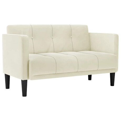 vidaXL Loveseat bank crème 111 cm fluweel afbeelding2 - 1