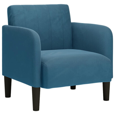 vidaXL Fauteuil met armleuningen Blauw 54 cm Fluweel afbeelding2 - 1