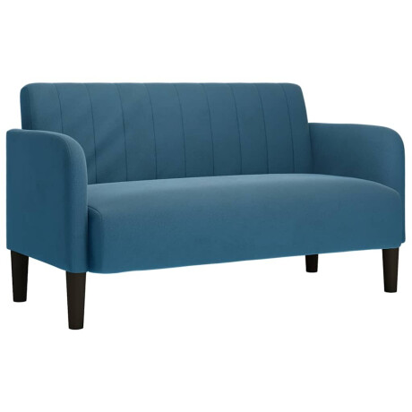 vidaXL Loveseat bank 109 cm fluweel blauw afbeelding2 - 1