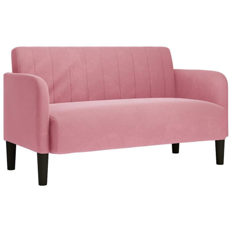vidaXL Loveseat bank 109 cm fluweel roze afbeelding2 - 1