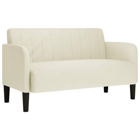 vidaXL Loveseat bank 109 cm fluweel crèmekleurig afbeelding2 - 1