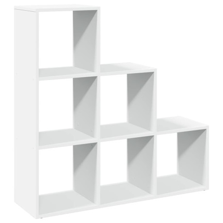 vidaXL Kamerscherm / boekenkast 3-laags 99x29x99 cm bewerkt hout wit afbeelding2 - 1