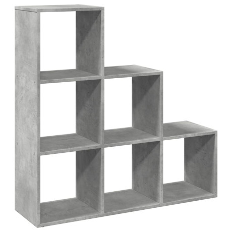 vidaXL Kamerscherm / boekenkast 3-laags 99x29x99 cm hout betongrijs afbeelding2 - 1