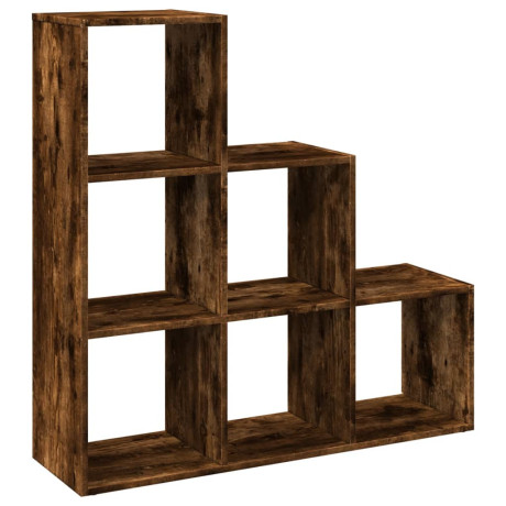 vidaXL Kamerscherm / boekenkast 3-laags 99x29x99 cm hout gerookt eiken afbeelding2 - 1