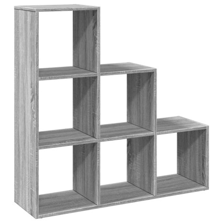 vidaXL Kamerscherm / boekenkast 3-laags 99x29x99 cm hout grijs sonoma afbeelding2 - 1