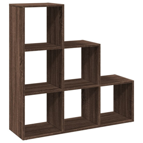 vidaXL Kamerscherm / boekenkast 3-laags 99x29x99 cm hout bruin eiken afbeelding2 - 1