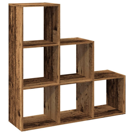 vidaXL Kamerscherm / boekenkast 3-laags 99x29x99 cm hout oud houtkleur afbeelding2 - 1