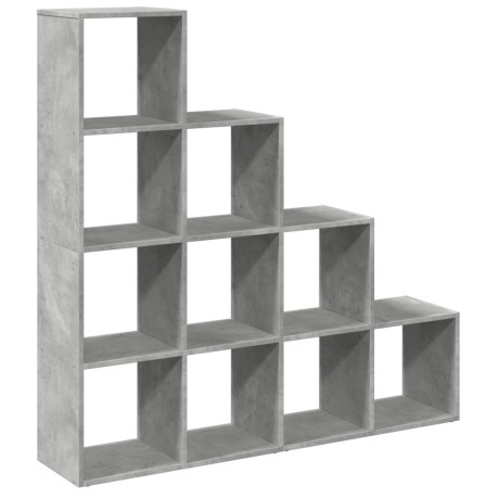 vidaXL Kamerscherm / boekenkast 4-laags 131,5x29x131,5 cm hout grijs afbeelding2 - 1