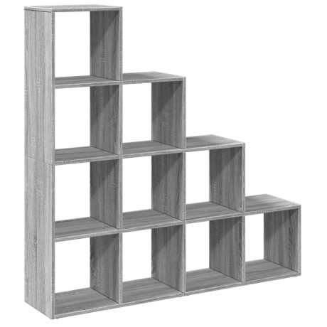 vidaXL Kamerscherm / boekenkast 131,5x29x131,5 cm hout grijs sonoma afbeelding2 - 1