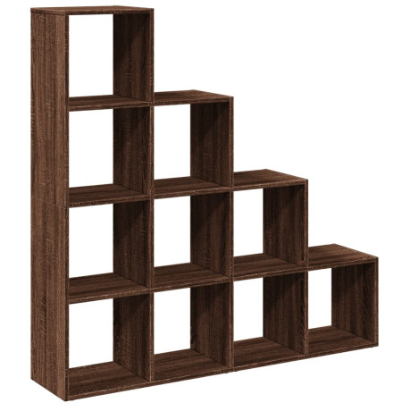 vidaXL Kamerscherm / boekenkast 131,5x29x131,5 cm hout bruin eiken afbeelding2 - 1