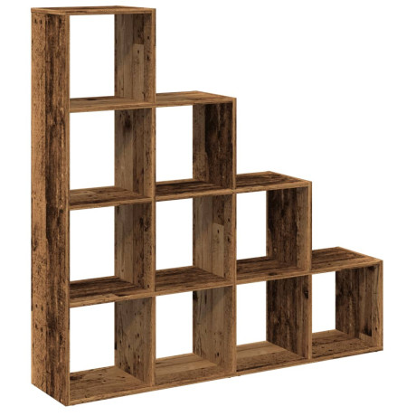 vidaXL Kamerscherm / boekenkast 131,5x29x131,5 cm hout oud hout afbeelding2 - 1