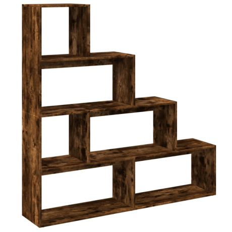 vidaXL Kamerscherm / boekenkast 143,5x29x143,5 cm hout gerookt eiken afbeelding2 - 1