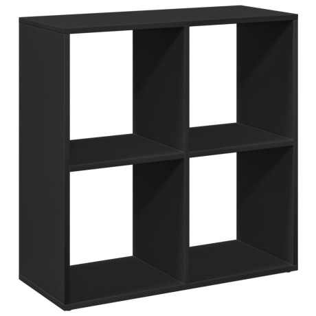 vidaXL Kamerscherm / boekenkast 69,5x29x69,5 cm bewerkt hout zwart afbeelding2 - 1