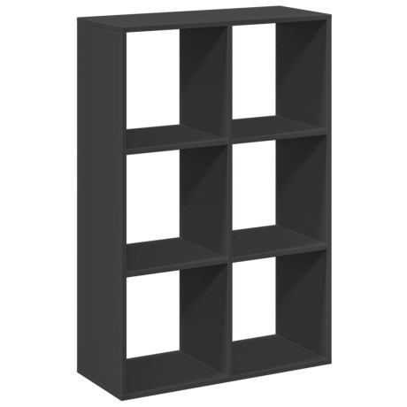 vidaXL Kamerscherm / boekenkast 69,5x29x103,5 cm bewerkt hout zwart afbeelding2 - 1