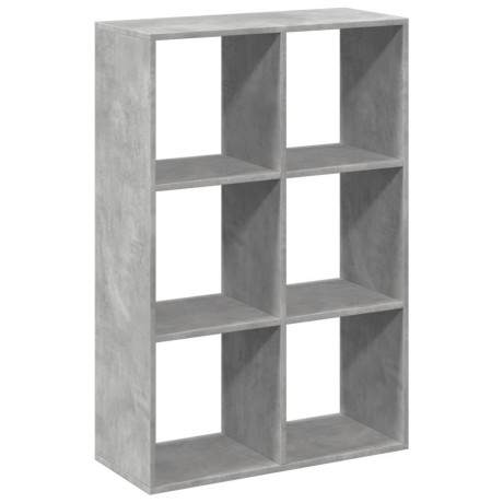 vidaXL Kamerscherm / boekenkast 69,5x29x103,5 cm hout betongrijs afbeelding2 - 1