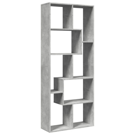 vidaXL Kamerscherm / boekenkast 67x25x161,5 cm bewerkt hout betongrijs afbeelding2 - 1