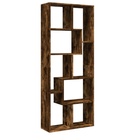 vidaXL Kamerscherm / boekenkast 67x25x161,5 cm hout gerookt eiken afbeelding2 - 1