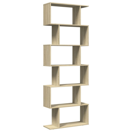 vidaXL Kamerscherm / boekenkast 6-laags 70x24x193 cm hout sonoma eiken afbeelding2 - 1