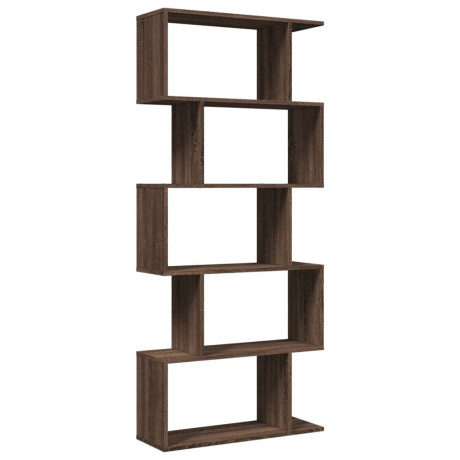 vidaXL Kamerscherm / boekenkast 5-laags 70x24x161 cm hout bruin eiken afbeelding2 - 1