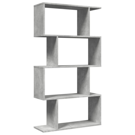 vidaXL Kamerscherm / boekenkast 4-laags 70x24x129 cm hout betongrijs afbeelding2 - 1