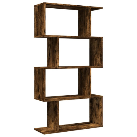 vidaXL Kamerscherm / boekenkast 4-laags 70x24x129 cm hout gerookt eik afbeelding2 - 1