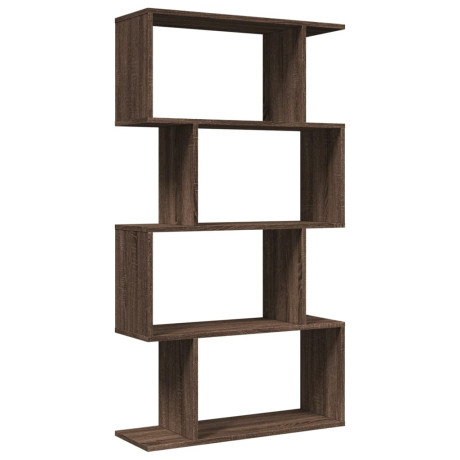 vidaXL Kamerscherm / boekenkast 4-laags 70x24x129 cm hout bruin eiken afbeelding2 - 1