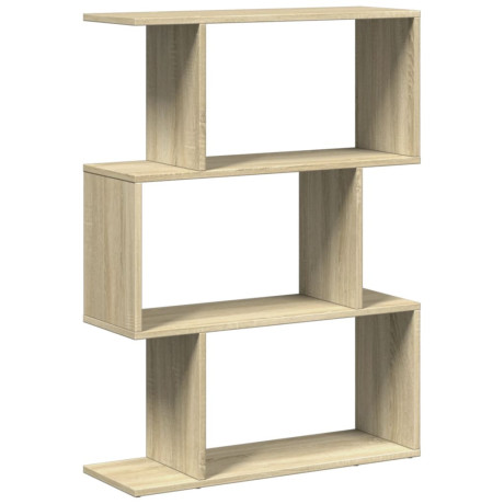 vidaXL Kamerscherm / boekenkast 3-laags 70x24x97 cm hout sonoma eiken afbeelding2 - 1