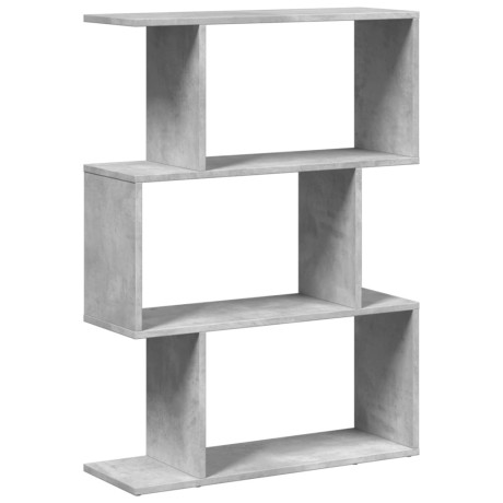 vidaXL Kamerscherm / boekenkast 3-laags 70x24x97 cm hout betongrijs afbeelding2 - 1